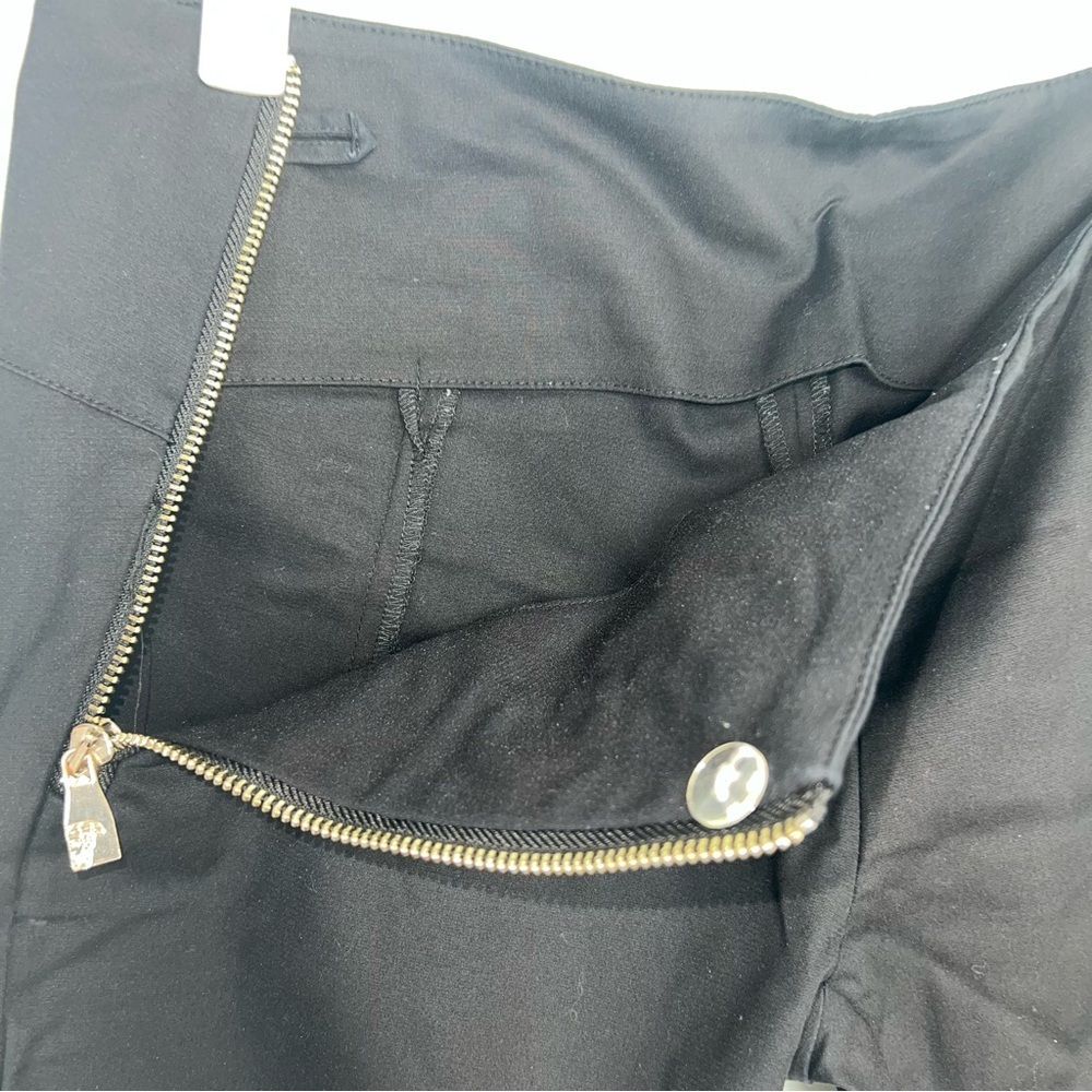 Versace Black Tailored Pants Gold Zip Medusa Detail Slim Fit US Size 4 - Picture 6 of 15
